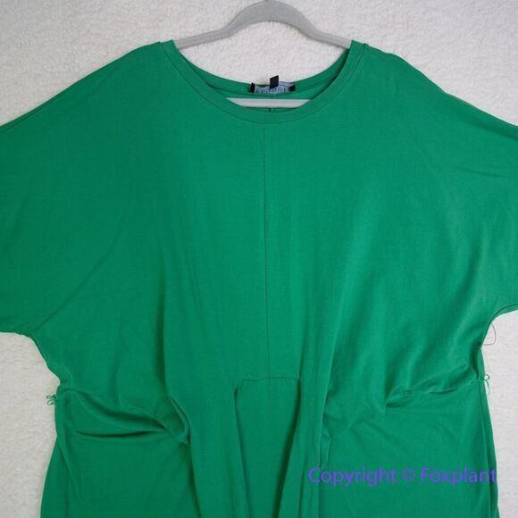 New! Eloquii Women's Plus Size Cross Front Flutter Sleeve Dress in green, 20 - Picture 5 of 16